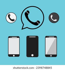 Diseño de icono de vector de teléfono libre