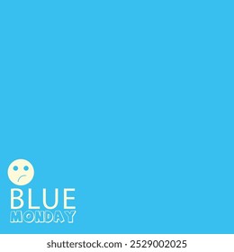 Free photo top view of blue Monday concept