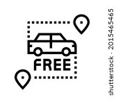 free pick up and drop off line icon vector. free pick up and drop off sign. isolated contour symbol black illustration