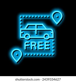 free pick up and drop off neon light sign vector. free pick up and drop off illustration