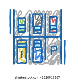 free place on parking doodle icon sketch vector. free place on parking sign. isolated symbol illustration