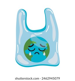 free plastic bag world isolated design