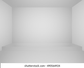 Free Podium Area. Bright Empty Room. Vector EPS 10