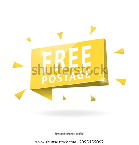 Free postage minimalist vector social media advertsing poster