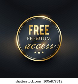 Free Premium Access Golden Label Design