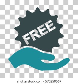 Free Present icon. Vector illustration style is flat iconic bicolor symbol, soft blue colors, transparent background. Designed for web and software interfaces.