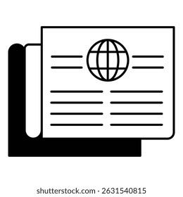 Free Press and Law Regulation vector Icon design