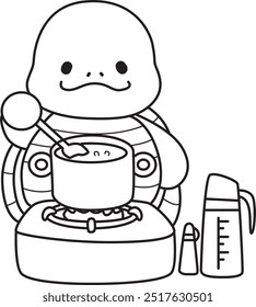 Free printable cute turtle for kindergarten.
Preschool outline printable education turtle animal.
Turtle cooking a soup