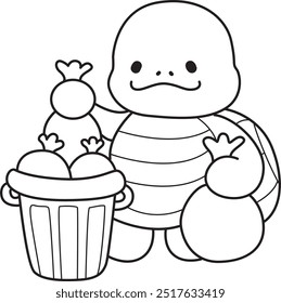 Free printable cute turtle for kindergarten.
Preschool outline printable education turtle animal.
Turtle throw a garbage