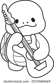 Free printable cute turtle for kindergarten.
Preschool outline printable education turtle animal.
Turtle playing guitar