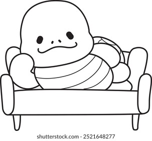 Free printable cute turtle for kindergarten.
Preschool outline printable education turtle animal.
Turtle relax in the chair