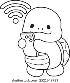 Free printable cute turtle for kindergarten.
Preschool outline printable education turtle animal.
Turtle finding a signal internet