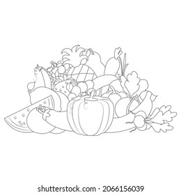 vegetables colouring page images stock photos vectors shutterstock