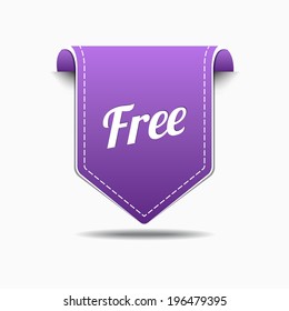 Free Product Purple Label Icon Vector Design