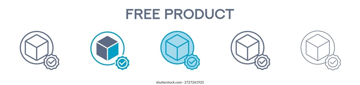 Elemento De Productos Gratis Para Diseño Gráfico - Estilos Múltiples. Ilustración vectorial De Dos Colores Y Negro. Los Diseños Múltiples De Los Iconos Se Pueden Utilizar Para El Móvil, Ui, Web