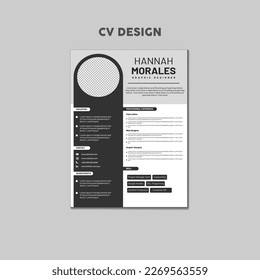 Free PSD clean and modern resume or cv template

