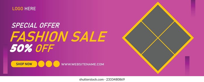 Free PSD fashion sale social media banner or social media template