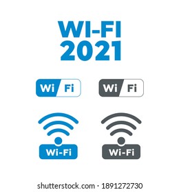 Free public wifi connection for a laptop or mobile device. Free wi-fi icons and wifi applications