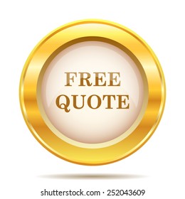 Free quote icon. Internet button on white background. EPS10 vector. 