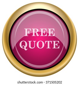 Free quote icon. Internet button on white background. EPS10 vector.
