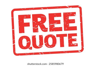 Free quote on white background