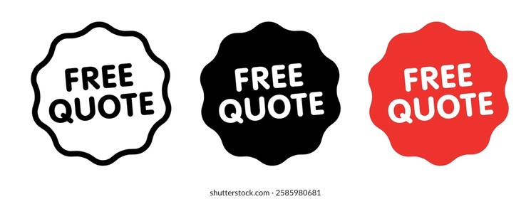 Free quote on white background