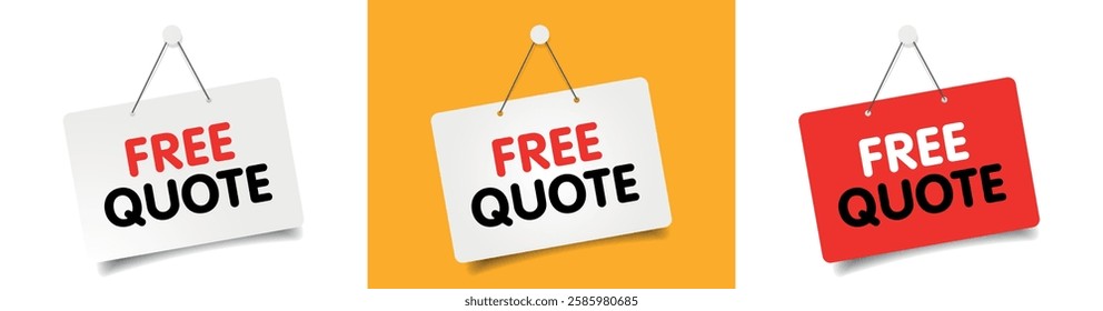Free quote on white background