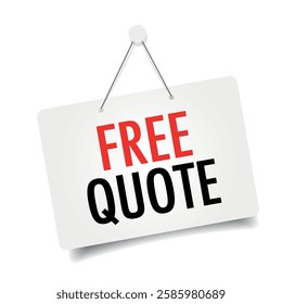 Free quote on white background