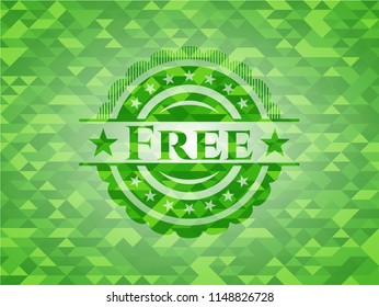Free realistic green mosaic emblem