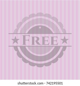 Free realistic pink emblem