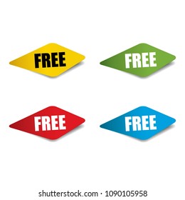 Free  Realistic,Sticker and Tag set -vector illustration 