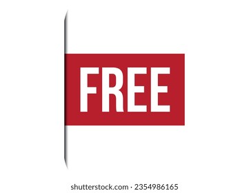 free red banner design vector illustration