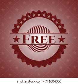 Free red emblem. Retro