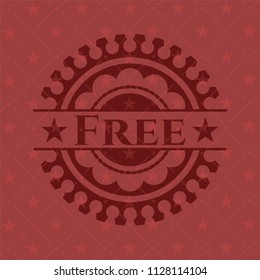 Free red emblem. Vintage.