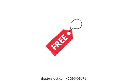 Free red price label tag vector design for use.