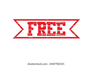 FREE red stamp text eps10