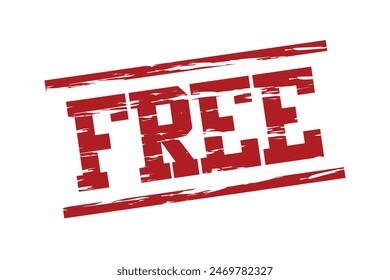 FREE red stamp text eps10