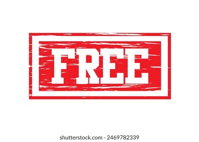 FREE red stamp text eps10