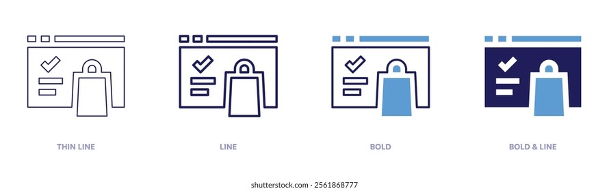 Free returns icon in 4 different styles. Thin Line, Line, Bold, and Bold Line. Duotone style. Editable stroke.