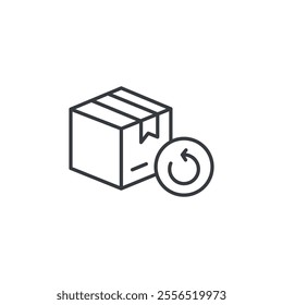 Free returns orders icon Vector logo outline