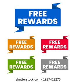Free Rewards Icon Label Sticker Design Vector