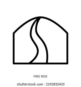 free ride icon. Line Art Style Design Isolated On White Background