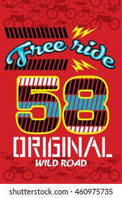 free ride,t-shirt graphics,vectors