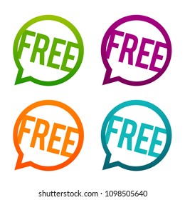 Free round Buttons. Circle Eps10 Vector.