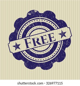 Free rubber seal with grunge texture