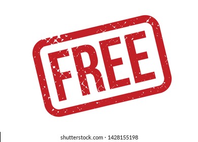 Free Rubber Stamp. Free Rubber Grunge Stamp Seal Vector Illustration - Vector