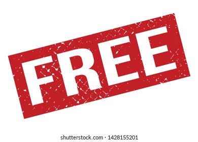 Free Rubber Stamp. Free Rubber Grunge Stamp Seal Vector Illustration - Vector
