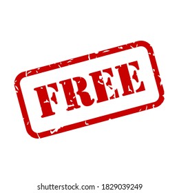 Free rubber stamp sign in vector