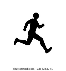 Free Running Icon on White Background - Simple Vector Illustration