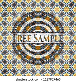 Free Sample arabesque emblem. arabic decoration.